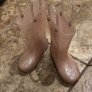 Sparkly Pink Kids Rain Boots
